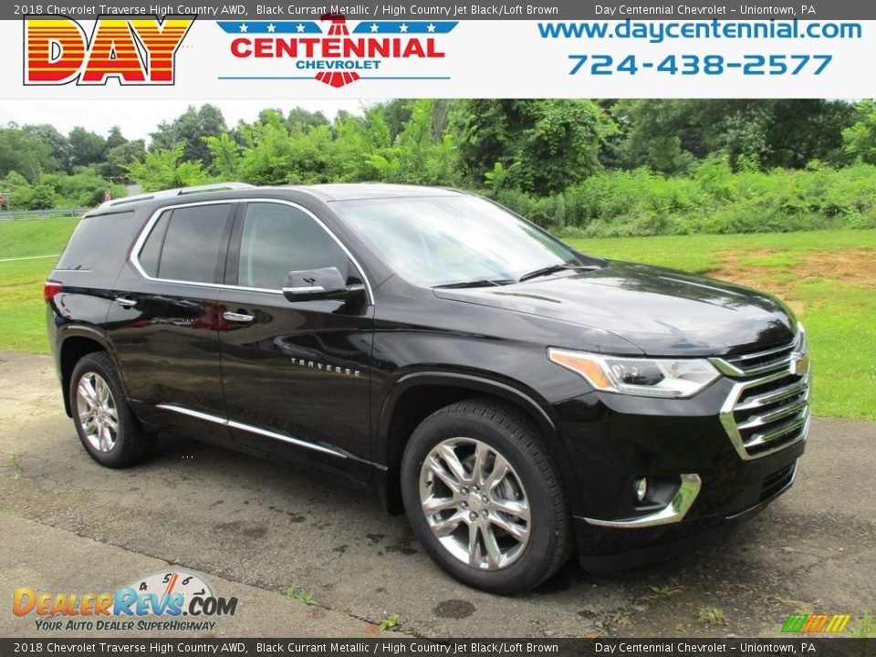 2018 Chevrolet Traverse High Country AWD Black Currant Metallic / High Country Jet Black/Loft Brown Photo #1