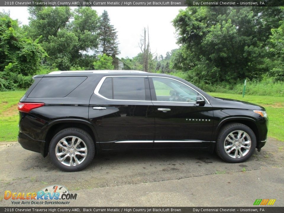 2018 Chevrolet Traverse High Country AWD Black Currant Metallic / High Country Jet Black/Loft Brown Photo #2