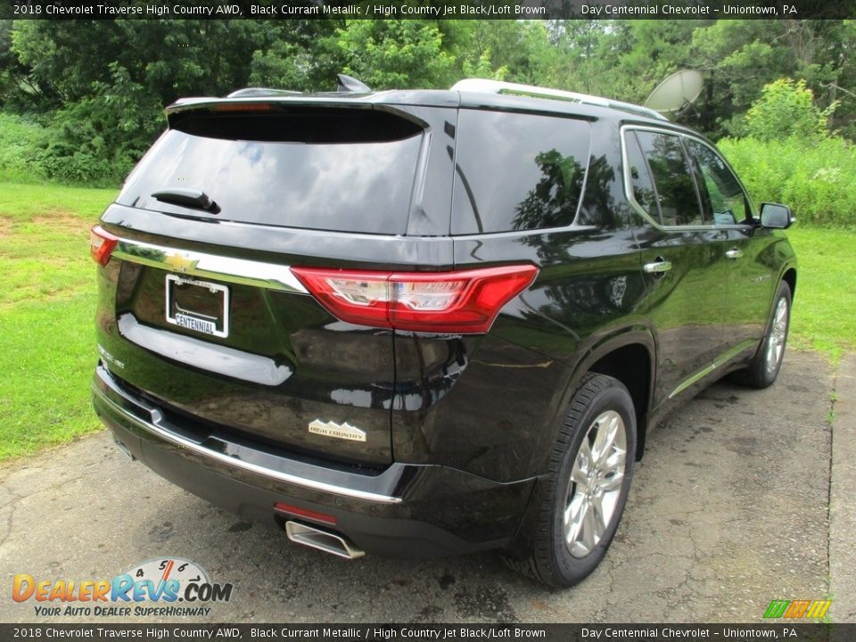 2018 Chevrolet Traverse High Country AWD Black Currant Metallic / High Country Jet Black/Loft Brown Photo #3