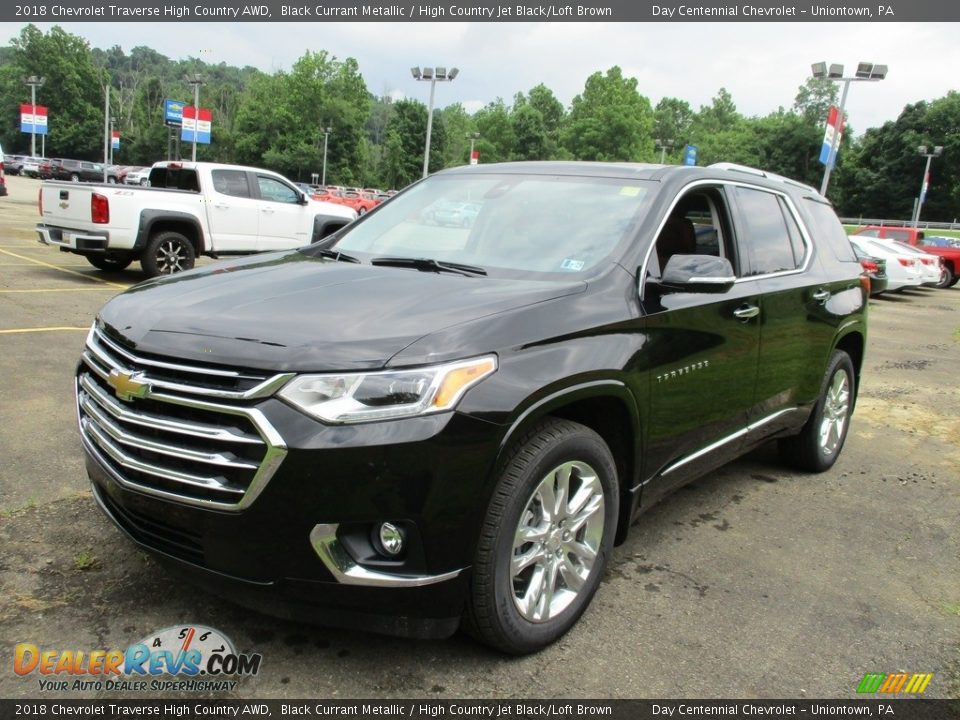 2018 Chevrolet Traverse High Country AWD Black Currant Metallic / High Country Jet Black/Loft Brown Photo #7