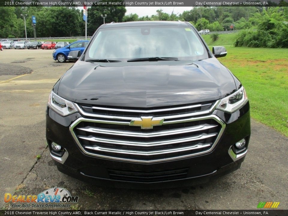 2018 Chevrolet Traverse High Country AWD Black Currant Metallic / High Country Jet Black/Loft Brown Photo #8
