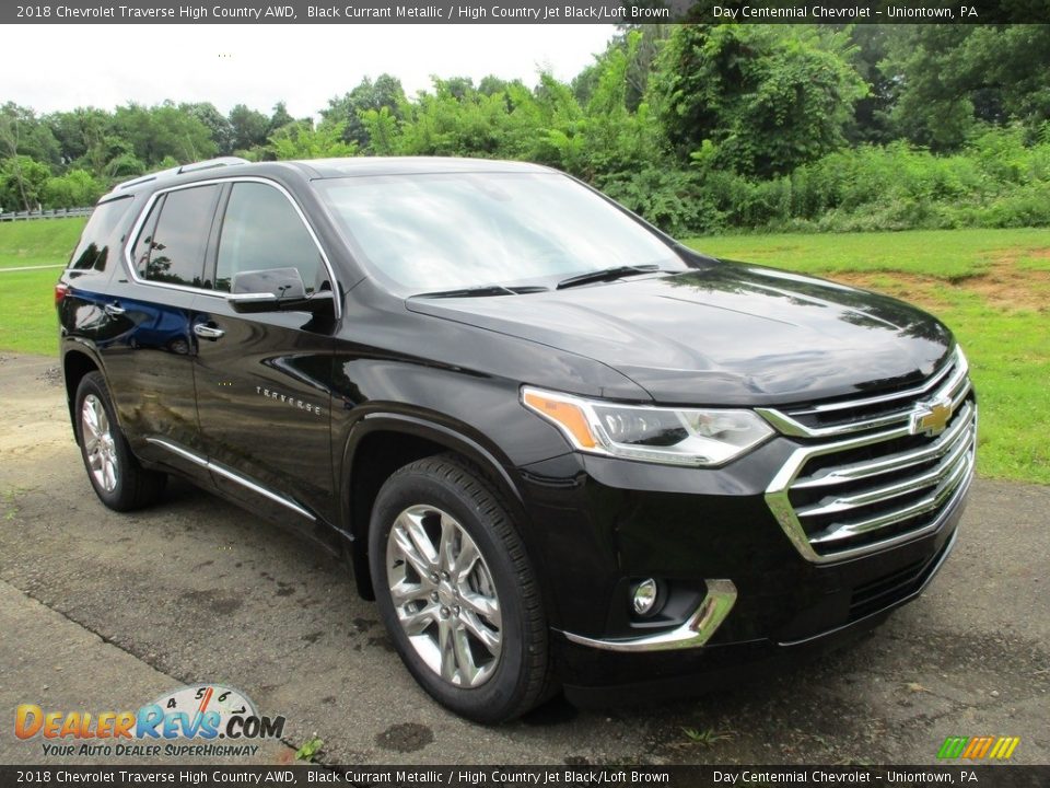 2018 Chevrolet Traverse High Country AWD Black Currant Metallic / High Country Jet Black/Loft Brown Photo #9