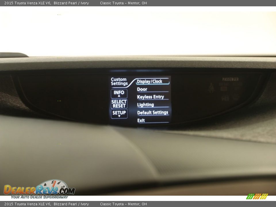 2015 Toyota Venza XLE V6 Blizzard Pearl / Ivory Photo #10