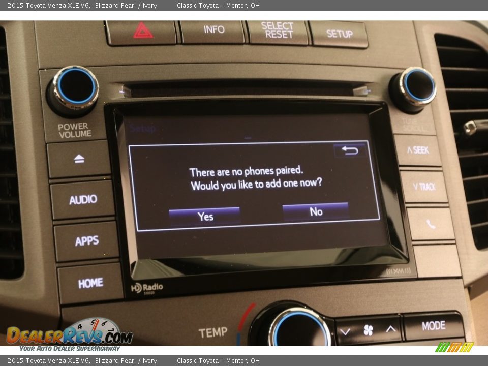 2015 Toyota Venza XLE V6 Blizzard Pearl / Ivory Photo #13