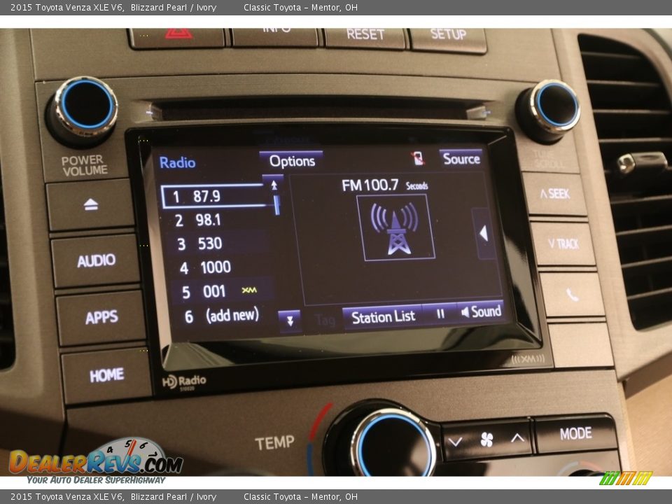 2015 Toyota Venza XLE V6 Blizzard Pearl / Ivory Photo #14