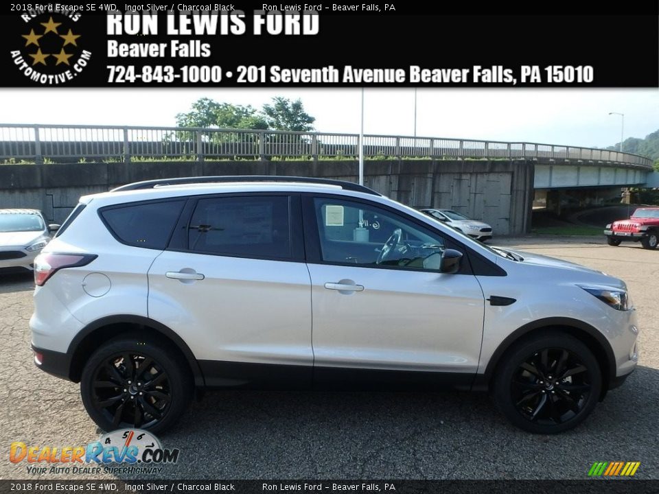 2018 Ford Escape SE 4WD Ingot Silver / Charcoal Black Photo #1