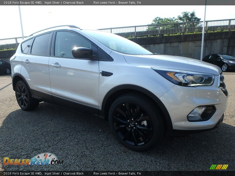 2018 Ford Escape SE 4WD Ingot Silver / Charcoal Black Photo #8