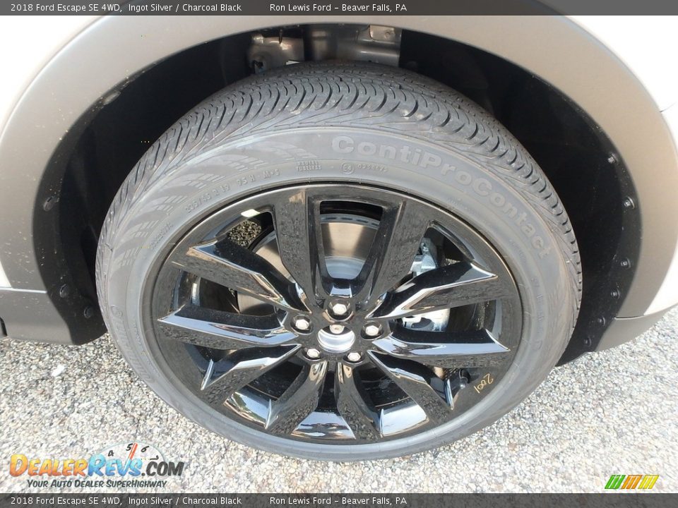 2018 Ford Escape SE 4WD Ingot Silver / Charcoal Black Photo #9
