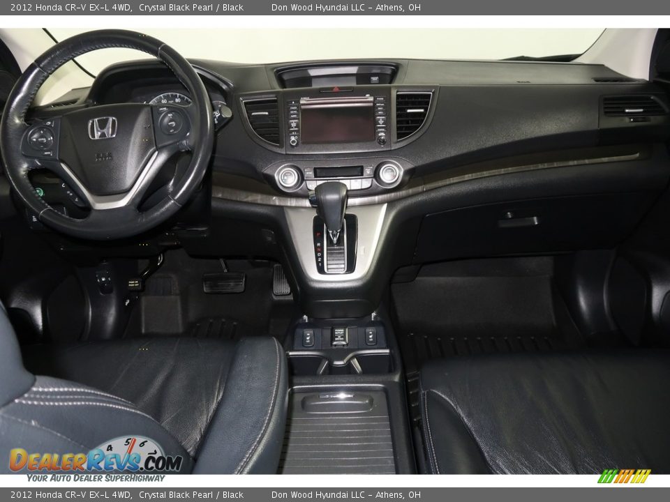 2012 Honda CR-V EX-L 4WD Crystal Black Pearl / Black Photo #17