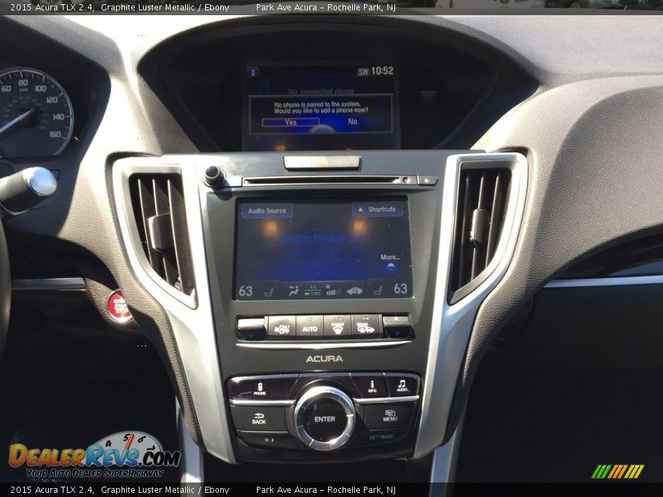 2015 Acura TLX 2.4 Graphite Luster Metallic / Ebony Photo #14