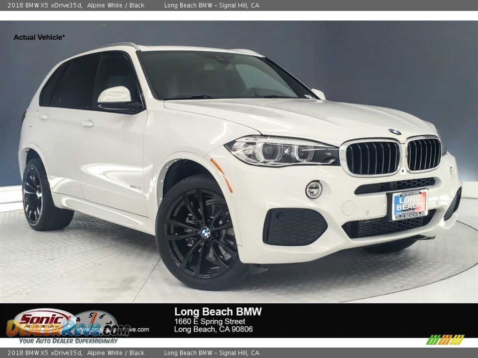 2018 BMW X5 xDrive35d Alpine White / Black Photo #1