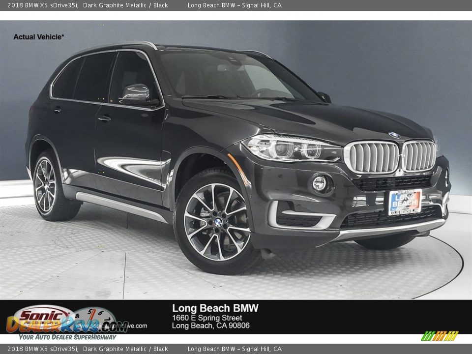 2018 BMW X5 sDrive35i Dark Graphite Metallic / Black Photo #1