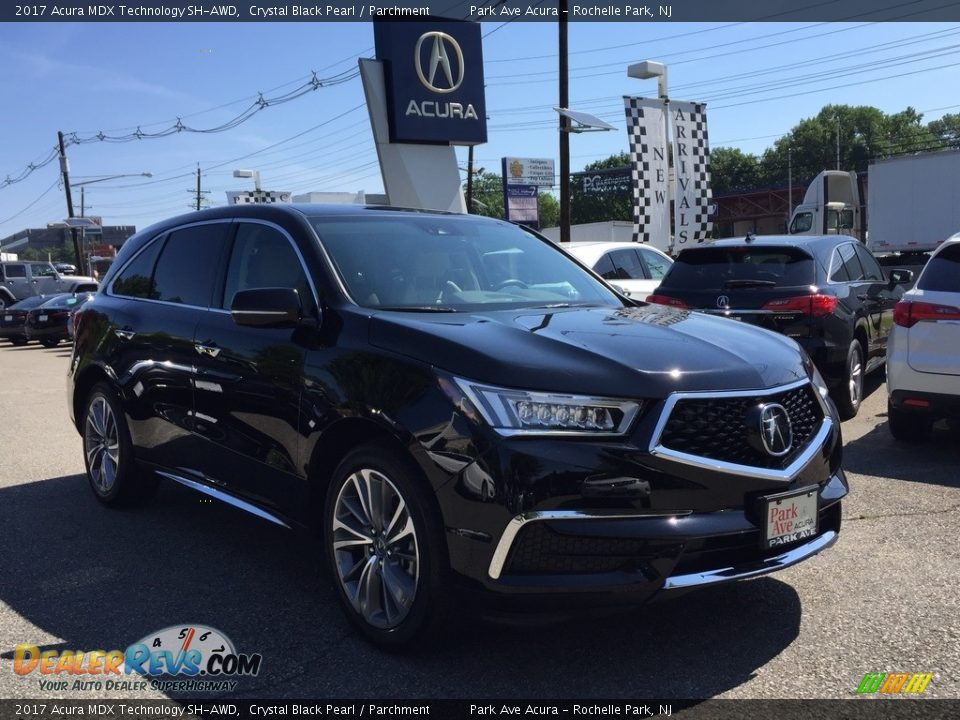 2017 Acura MDX Technology SH-AWD Crystal Black Pearl / Parchment Photo #1