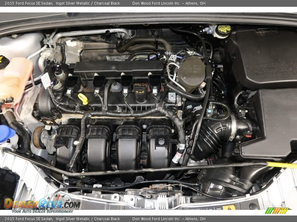 2015 Ford Focus SE Sedan Ingot Silver Metallic / Charcoal Black Photo #24