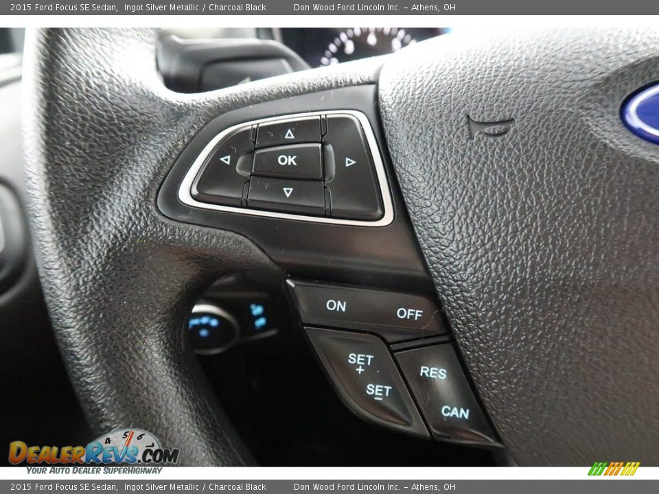2015 Ford Focus SE Sedan Ingot Silver Metallic / Charcoal Black Photo #29