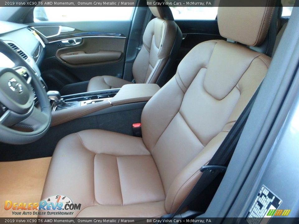 Front Seat of 2019 Volvo XC90 T6 AWD Momentum Photo #7