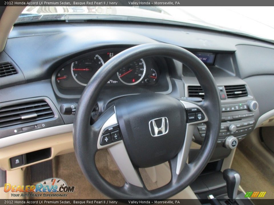 2012 Honda Accord LX Premium Sedan Basque Red Pearl II / Ivory Photo #13