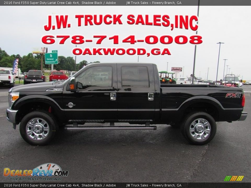 2016 Ford F350 Super Duty Lariat Crew Cab 4x4 Shadow Black / Adobe Photo #2