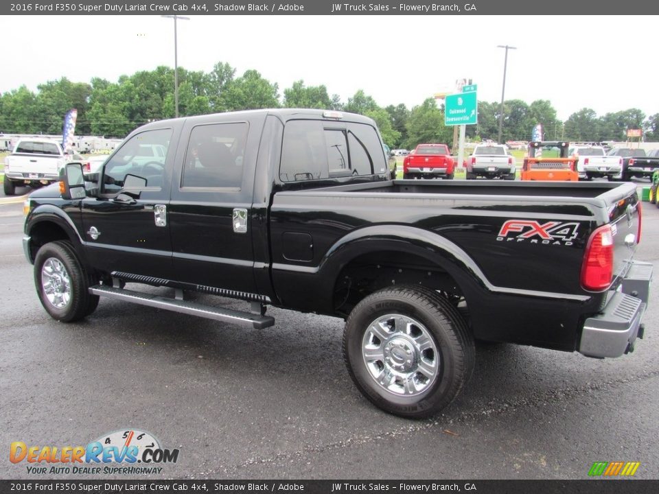 2016 Ford F350 Super Duty Lariat Crew Cab 4x4 Shadow Black / Adobe Photo #3