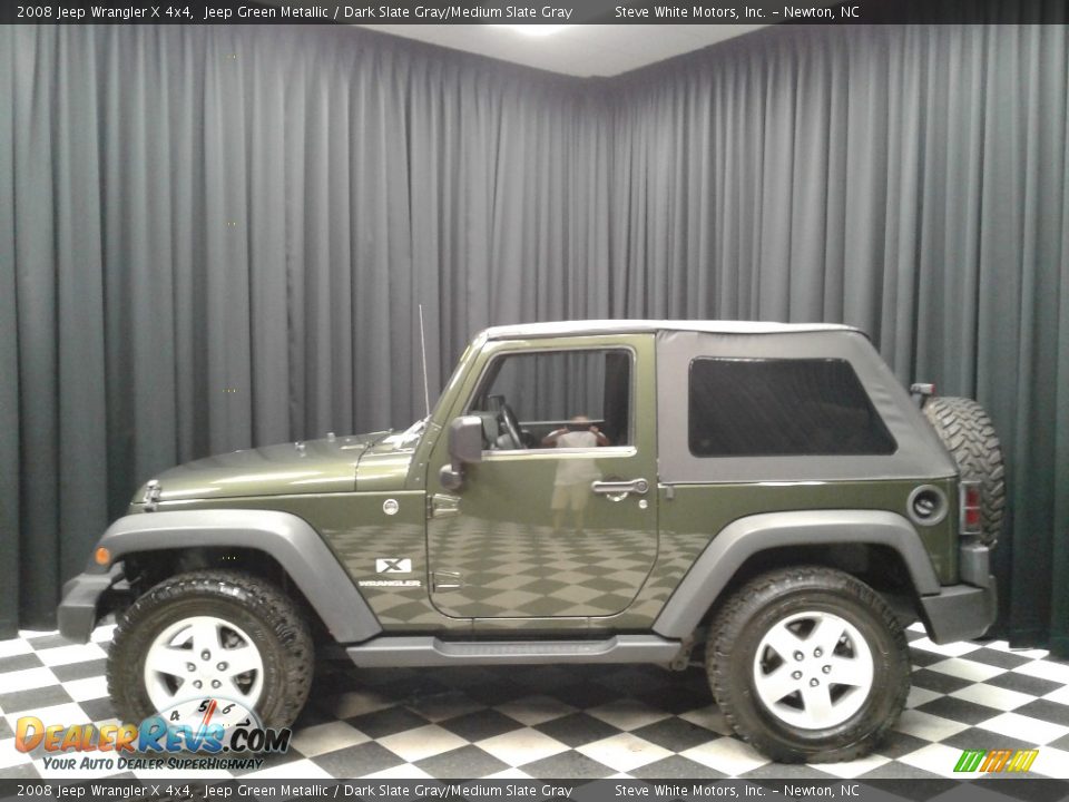 2008 Jeep Wrangler X 4x4 Jeep Green Metallic / Dark Slate Gray/Medium Slate Gray Photo #1