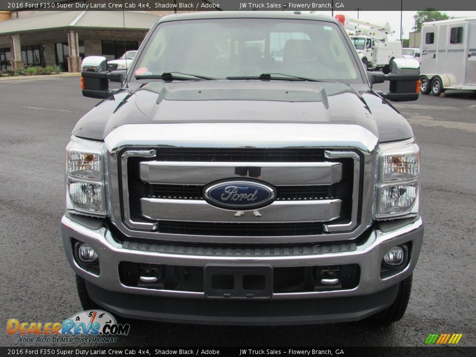 2016 Ford F350 Super Duty Lariat Crew Cab 4x4 Shadow Black / Adobe Photo #4