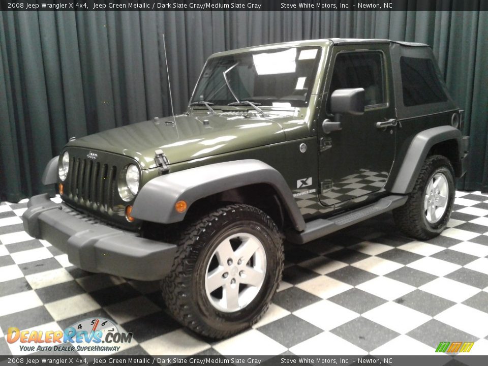 2008 Jeep Wrangler X 4x4 Jeep Green Metallic / Dark Slate Gray/Medium Slate Gray Photo #2