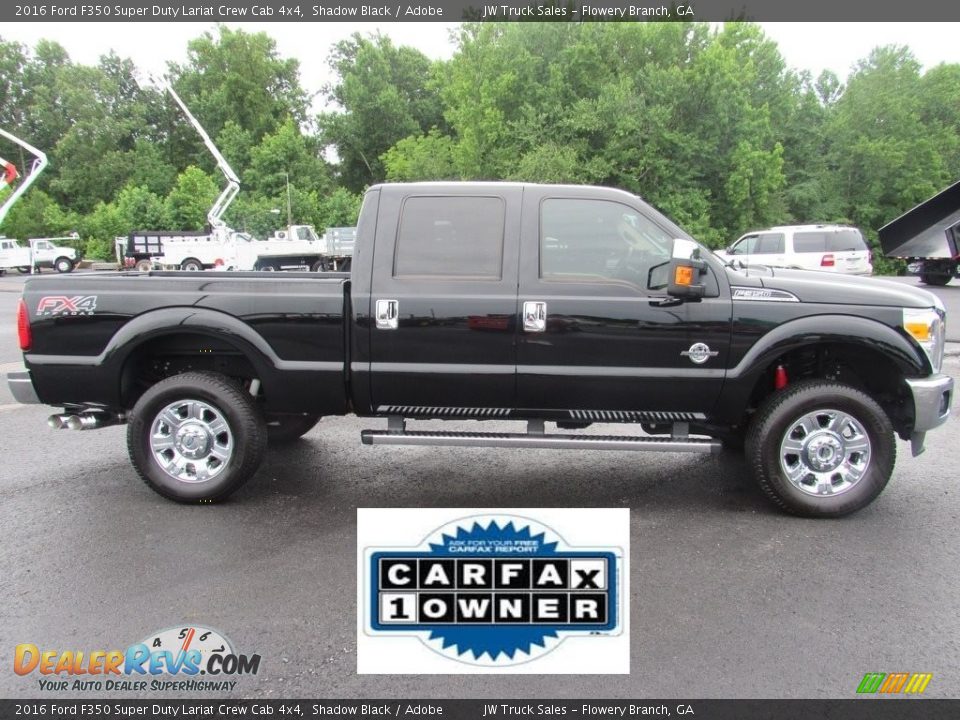2016 Ford F350 Super Duty Lariat Crew Cab 4x4 Shadow Black / Adobe Photo #6