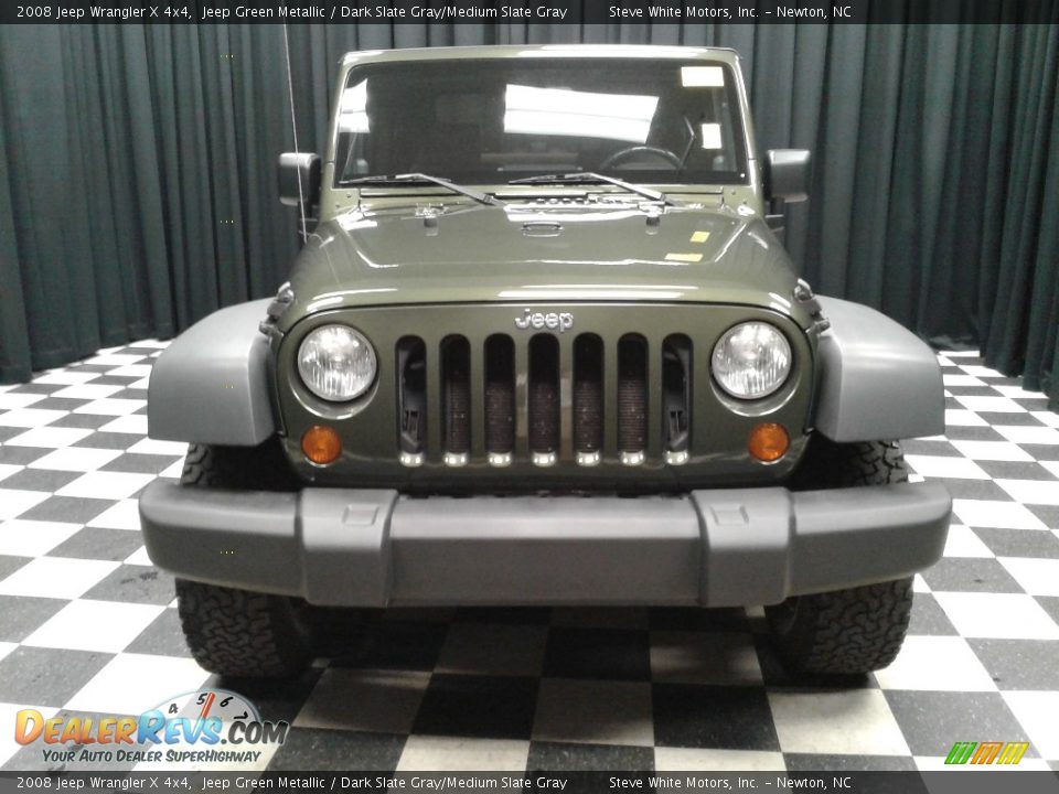 2008 Jeep Wrangler X 4x4 Jeep Green Metallic / Dark Slate Gray/Medium Slate Gray Photo #3