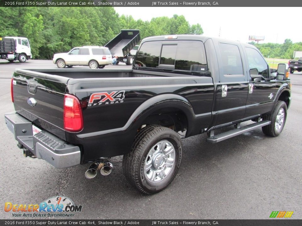 2016 Ford F350 Super Duty Lariat Crew Cab 4x4 Shadow Black / Adobe Photo #7