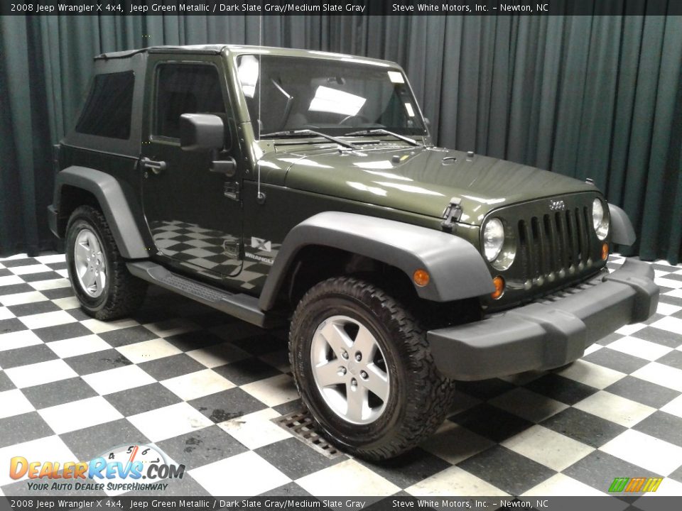 2008 Jeep Wrangler X 4x4 Jeep Green Metallic / Dark Slate Gray/Medium Slate Gray Photo #4