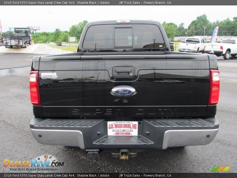 2016 Ford F350 Super Duty Lariat Crew Cab 4x4 Shadow Black / Adobe Photo #8