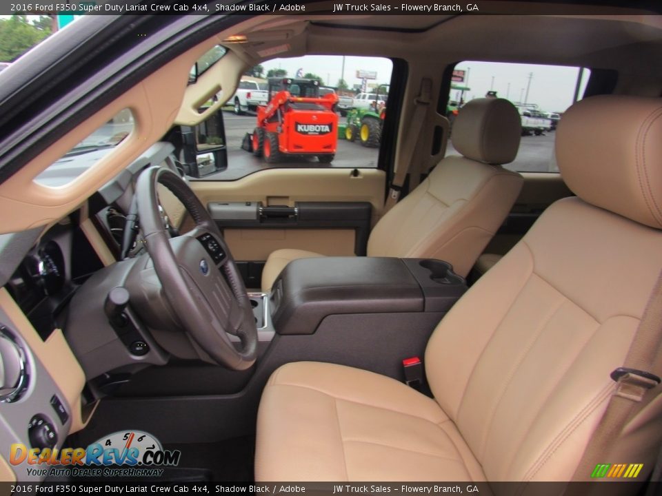 2016 Ford F350 Super Duty Lariat Crew Cab 4x4 Shadow Black / Adobe Photo #9
