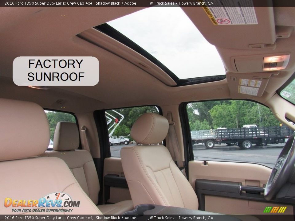 2016 Ford F350 Super Duty Lariat Crew Cab 4x4 Shadow Black / Adobe Photo #12