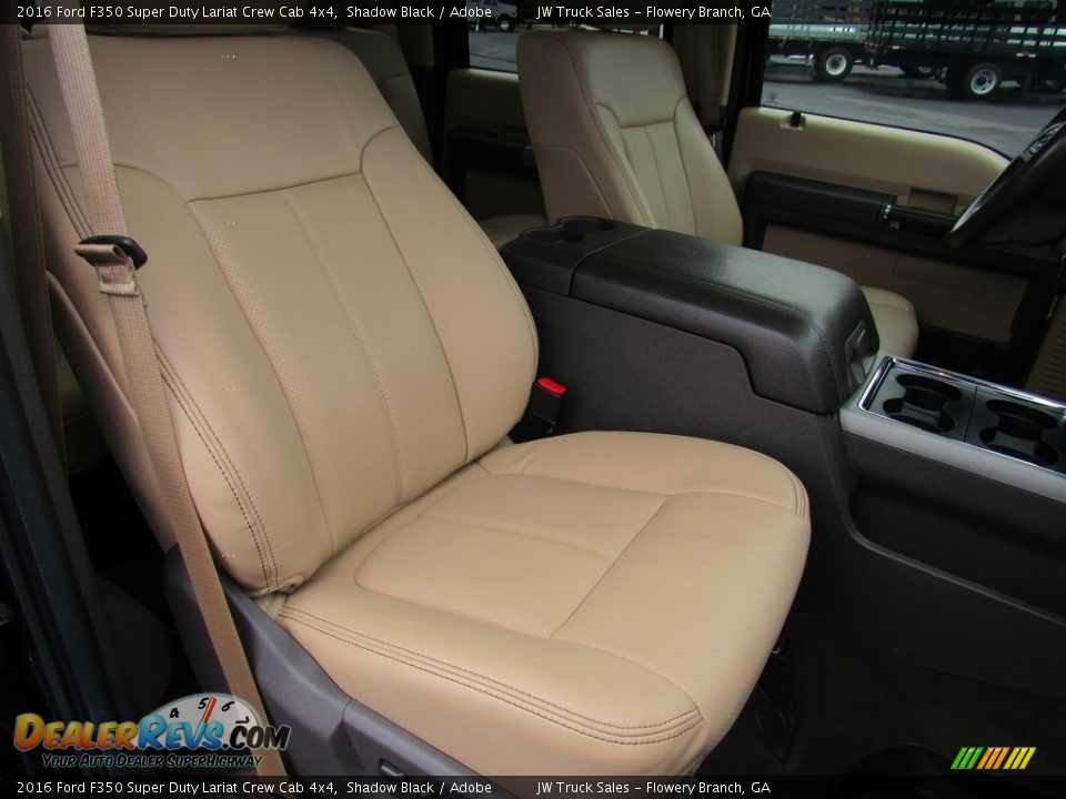 2016 Ford F350 Super Duty Lariat Crew Cab 4x4 Shadow Black / Adobe Photo #13