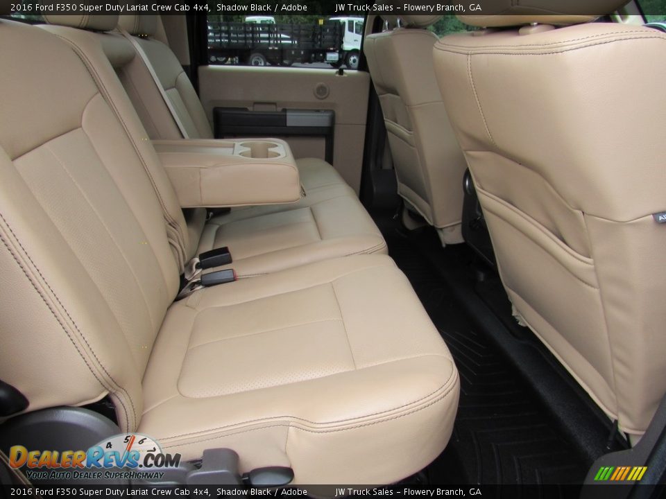 2016 Ford F350 Super Duty Lariat Crew Cab 4x4 Shadow Black / Adobe Photo #14