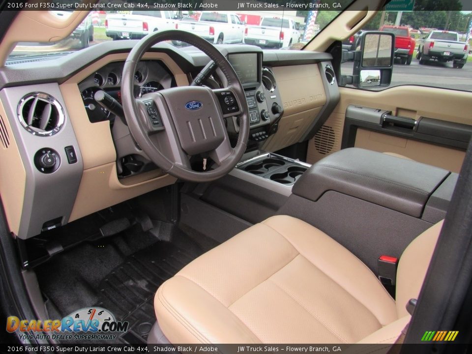 2016 Ford F350 Super Duty Lariat Crew Cab 4x4 Shadow Black / Adobe Photo #20