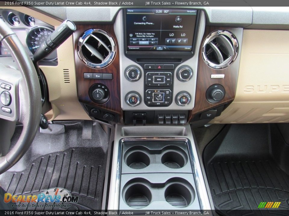 2016 Ford F350 Super Duty Lariat Crew Cab 4x4 Shadow Black / Adobe Photo #32