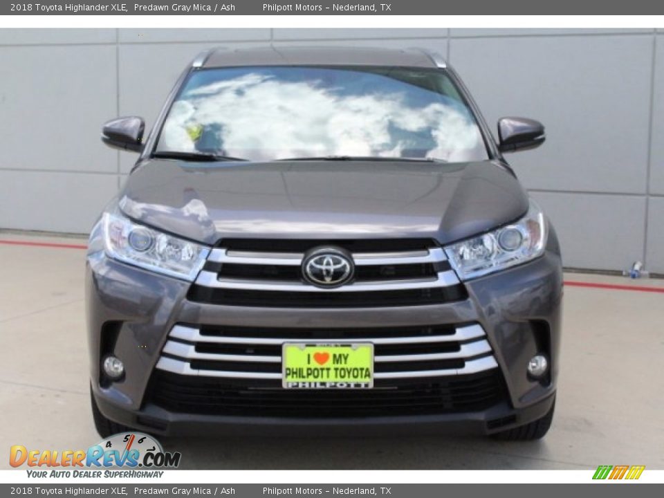 2018 Toyota Highlander XLE Predawn Gray Mica / Ash Photo #2