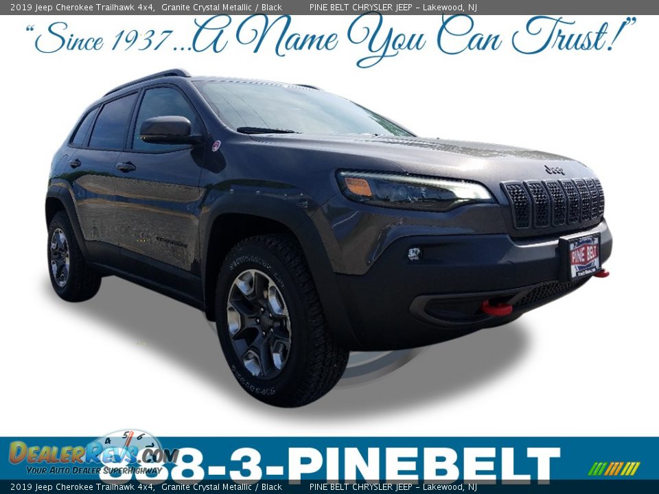 2019 Jeep Cherokee Trailhawk 4x4 Granite Crystal Metallic / Black Photo #1