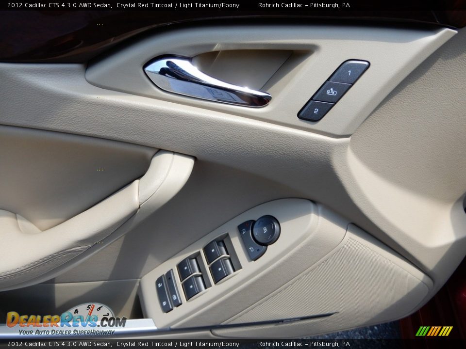 2012 Cadillac CTS 4 3.0 AWD Sedan Crystal Red Tintcoat / Light Titanium/Ebony Photo #15