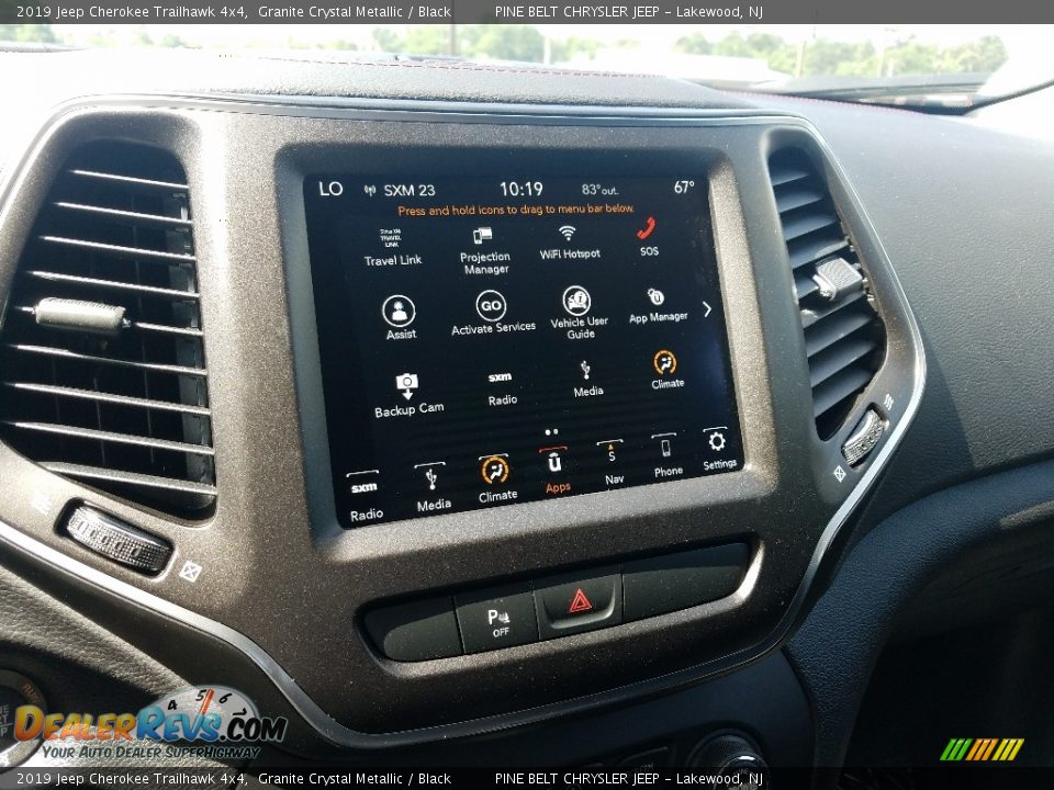 2019 Jeep Cherokee Trailhawk 4x4 Granite Crystal Metallic / Black Photo #10