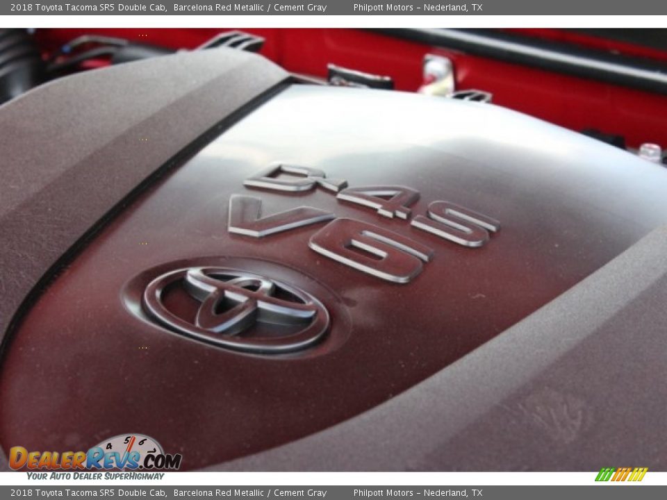 2018 Toyota Tacoma SR5 Double Cab Barcelona Red Metallic / Cement Gray Photo #32