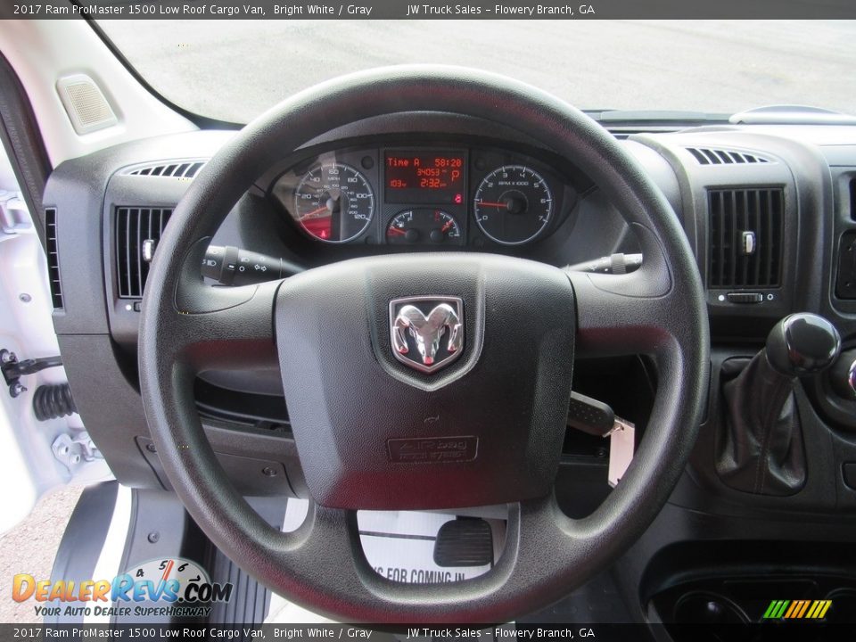 2017 Ram ProMaster 1500 Low Roof Cargo Van Bright White / Gray Photo #15