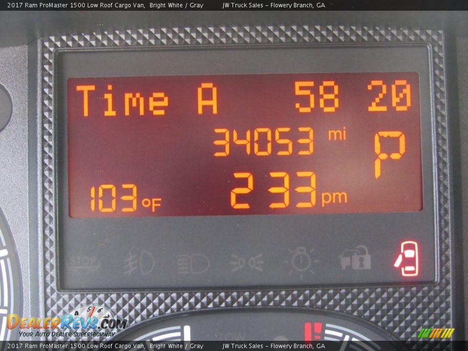 2017 Ram ProMaster 1500 Low Roof Cargo Van Bright White / Gray Photo #16