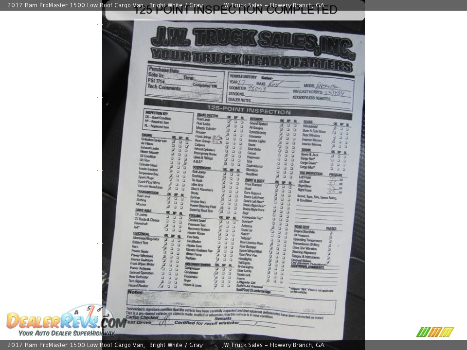 2017 Ram ProMaster 1500 Low Roof Cargo Van Bright White / Gray Photo #19
