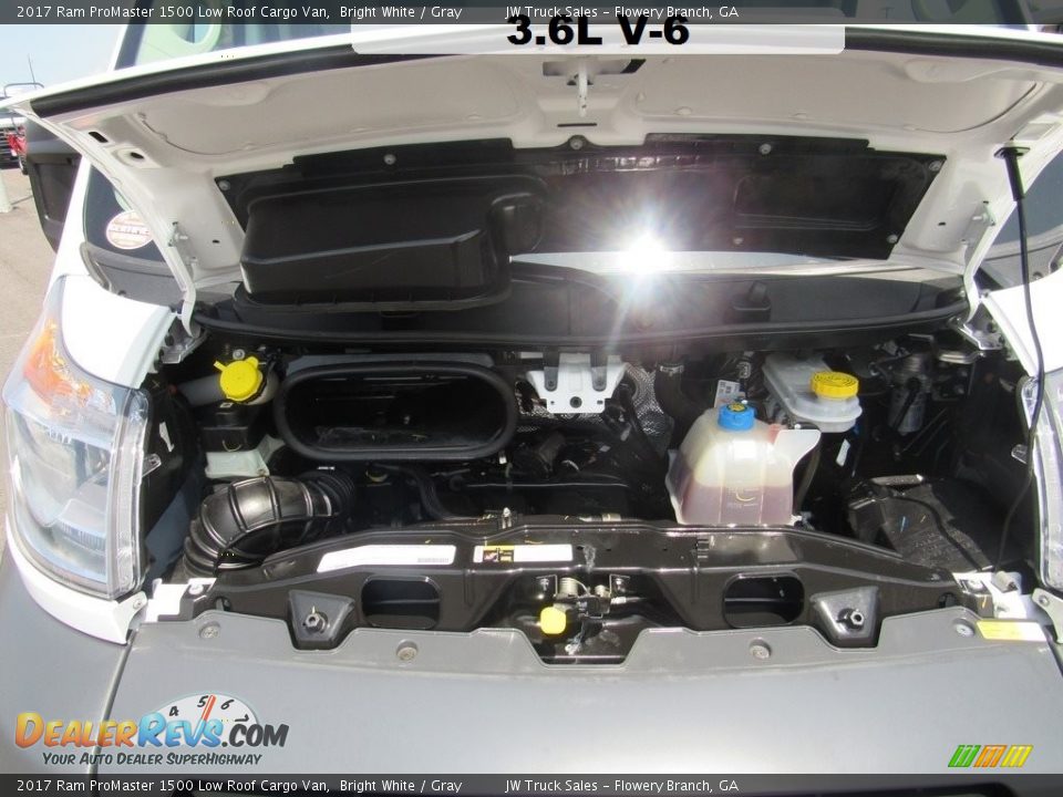 2017 Ram ProMaster 1500 Low Roof Cargo Van Bright White / Gray Photo #36
