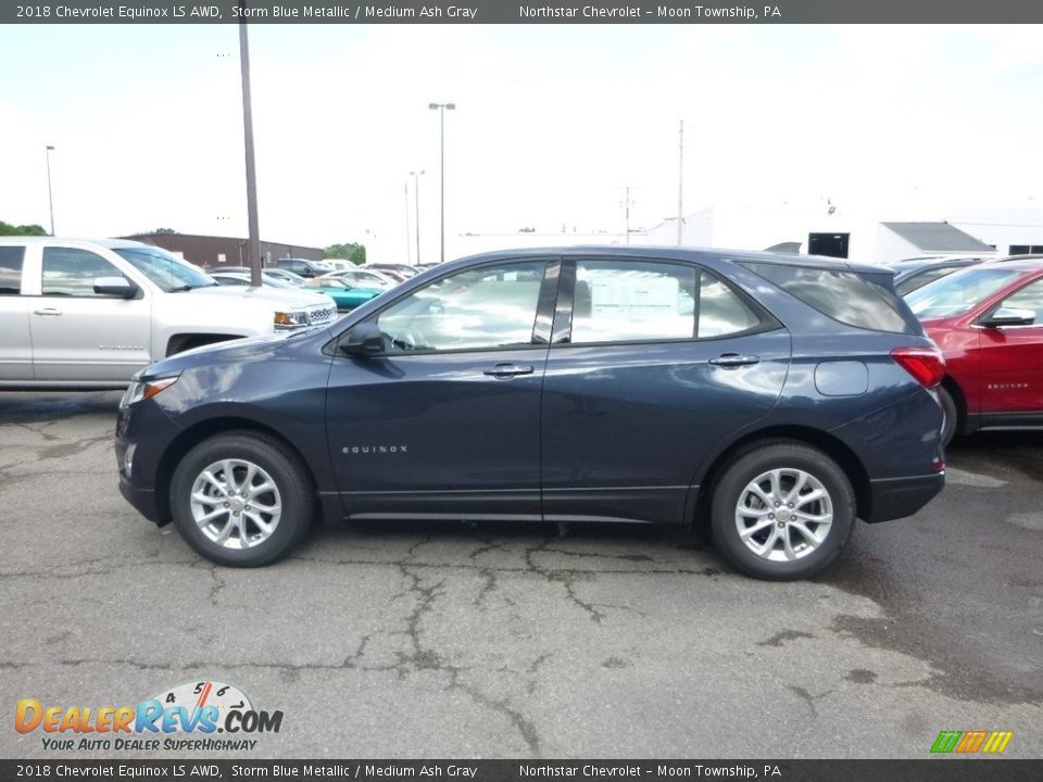 2018 Chevrolet Equinox LS AWD Storm Blue Metallic / Medium Ash Gray Photo #2