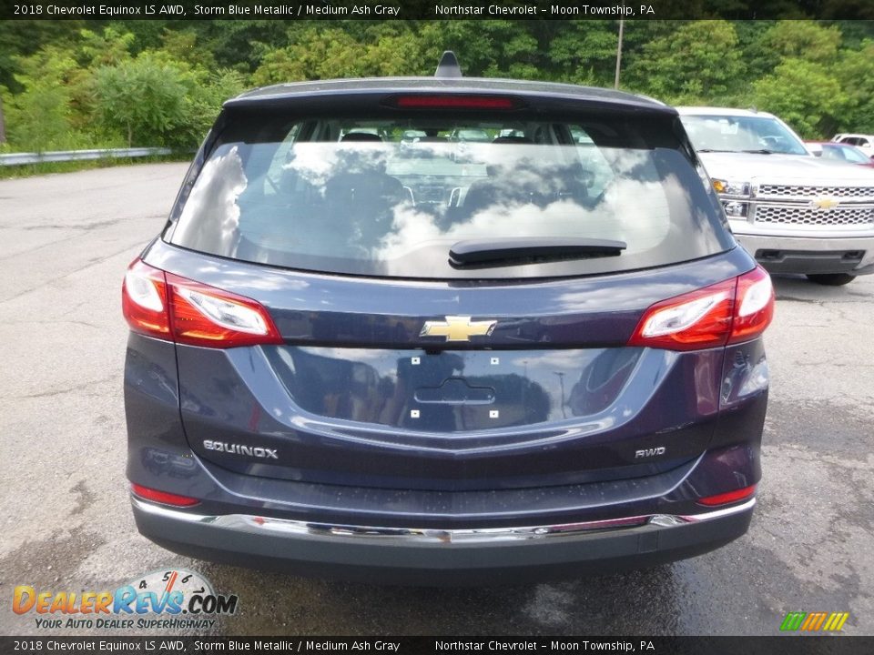 2018 Chevrolet Equinox LS AWD Storm Blue Metallic / Medium Ash Gray Photo #4