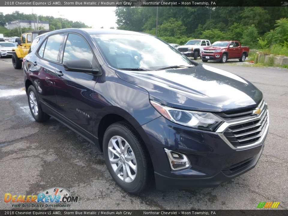 2018 Chevrolet Equinox LS AWD Storm Blue Metallic / Medium Ash Gray Photo #7