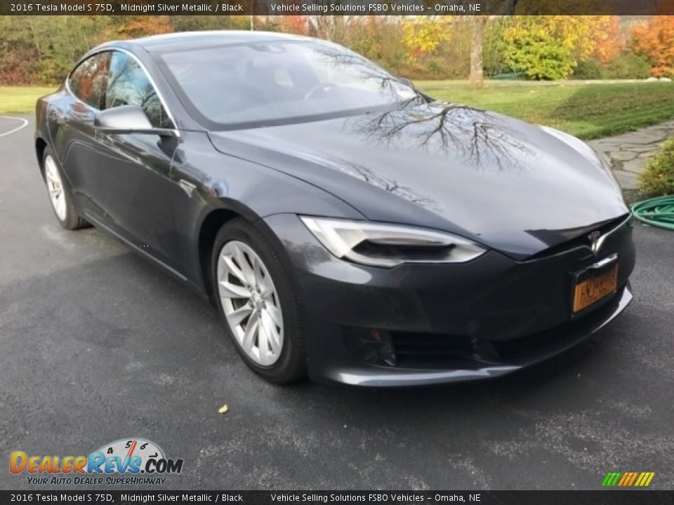 2016 Tesla Model S 75D Midnight Silver Metallic / Black Photo #1
